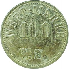 100 Pfennig Wert-Marke, Countermarked `E.S.`