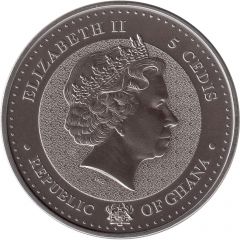 5 Cedis - Elizabeth II Bullion Coinage - Parrot