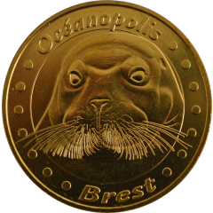 Tourist token - Monnaie de Paris - Brest - Océanopolis phoque à moustache