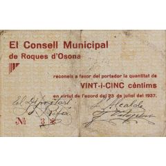 25 Céntimos Roques d`Osona