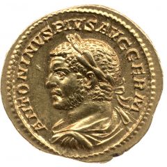 Aureus - Caracalla P M TR P XVIII COS IIII P P, Sol