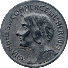 25 Centimes - Chambres de Commerce - Hérault [34] Zinc, distant dates