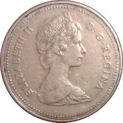 5 Cents - Elizabeth II 2nd portrait, Copper-nickel