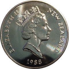1 Dollar - Elizabeth II 3rd Portrait, Yellow-eyed Penguin