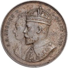 Medal - George V Coronation, Restall, white metal, 38mm