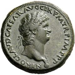 Sestertius - Nero CONG I DAT POP S C, Minerva and Liberalitas