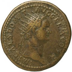 Dupondius - Domitian S C, Mars and Victory