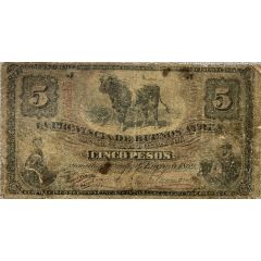 5 Pesos La Provincia de Buenos Ayres