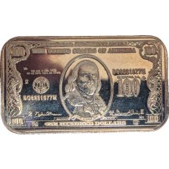 1 Ounce - 100 Dollars Federal Reserve Note, small portrait