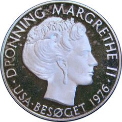 Medal - Queen Magrethe II Visit USA 1976