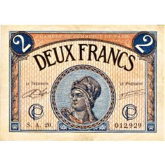 2 Francs - Chambre de Commerce de Paris 75