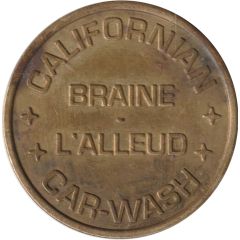 Car Wash Token - Californian Car-Wash Braine-l`Alleud