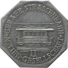 10 Pfennig - Geraer Strassenbahn Actien Gesellschaft II Gera