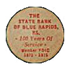 Wooden Nickel - Blue Rapids Kansas