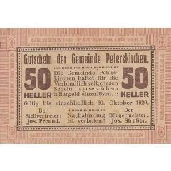 50 Heller Peterskirchen