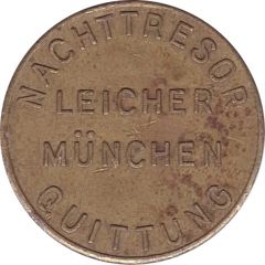 Safe deposit token - Nachttresor Bayerische Hypothek und Wechselbank Leicher, München