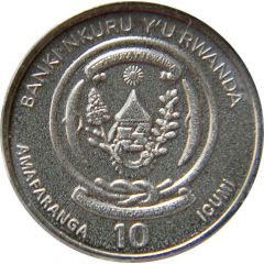10 Amafaranga Rhinoceros, rhodium