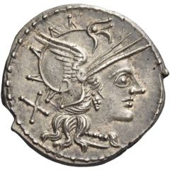 Denarius T. Annius Rufus, A͡N RV͡F ROMA