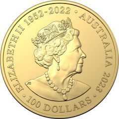 100 Dollars In the name of Elizabeth II, 6th Portrait - Rough-Toothed Dolphin, Gold Bullion