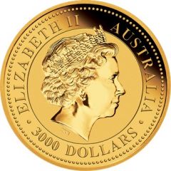 3000 Dollars - Elizabeth II 4th Portrait - Australian Kangaroo