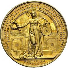 Award medal of the General Exhibition for Food, Nutrition, Cookery, Healthcare, Brewing, Economics and Sport Magdeburg