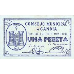 1 Peseta Gandía