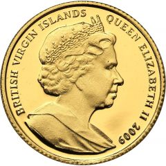 10 Dollars - Elizabeth II Queen Elizabeth I - Between Pillars, Gold Proof