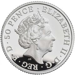 50 Pence - Elizabeth II 5th portrait, 1/4 oz Fine Silver