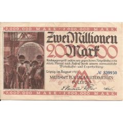 2 000 000 Mark Messamt für die Mustermessen in Leipzig