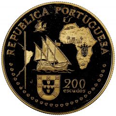 200 Escudos Treaty of Tordesilhas, Gold