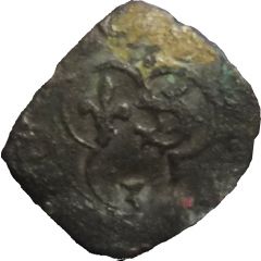 Denier Tournois of Dauphiné with crosslet - Francis I 1st type