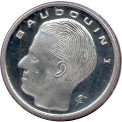 1 Franc - Baudouin I French text
