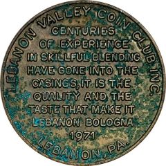 Token - Lebanon Valley Coin Club Inc. Lebanon, Pennsylvania