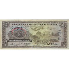1/2 Quetzal 1955/56