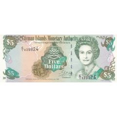 5 Dollars - Elizabeth II C Series, One Signature