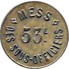 10 Centimes - 53e Mess des Sous-Officiers - Perpignan [66]