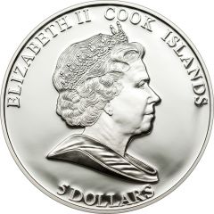5 Dollars - Elizabeth II Terminator 2, walking through flames