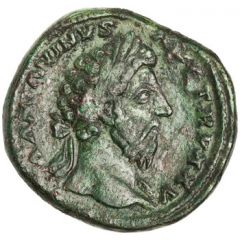 Sestertius - Marcus Aurelius COS III S C, Roma and Victory