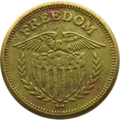 Token - No Cash Value Eagle, Freedom, 25 mm, Brass