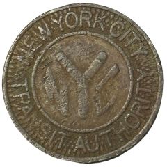 1 Fare - New York City Transit Authority 22 mm