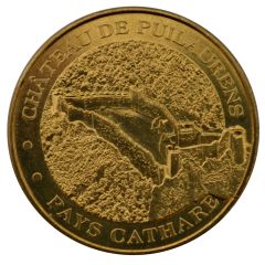 Tourist token - Monnaie de Paris - Lapradelle-Puilaurens - Castle of Puylaurens No. 2