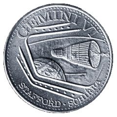 Shell Oil Token - Man In Space Gemini VI, Modified Reverse