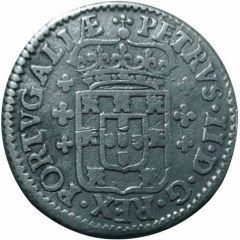 Tostão - Pedro II Prince crown, Lisbon mint