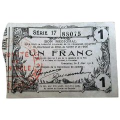 1 Franc - 176 Communes du Nord [59], de l`Aisne [02] et de l`Oise [60]