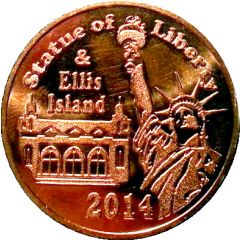 Token - New York Statue of Liberty and Ellis Island