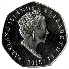 50 Pence - Elizabeth II Magellanic Penguin, Coloured