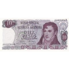 10 Pesos with `DECRETO-LEY` on Obverse