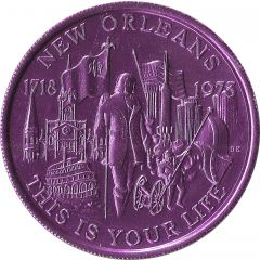 Mardi Gras Token - Krewe of Okeanos This is Your Life, purple, New Orleans, Louisiana