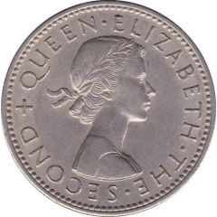 1 Shilling - Elizabeth II 1st portrait