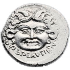 Denarius Plautia: Lucius Plautius Plancus, L•PLAVTIVS / PLANCVS
